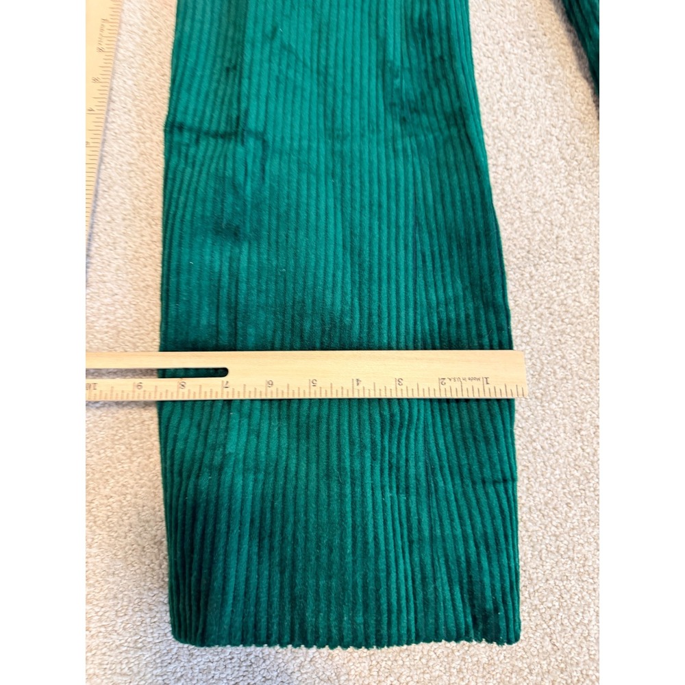 Vintage K-Way Green Corduroy Overalls Made in France Wool Blend Bibs Womens 38D - Picture 10 of 10